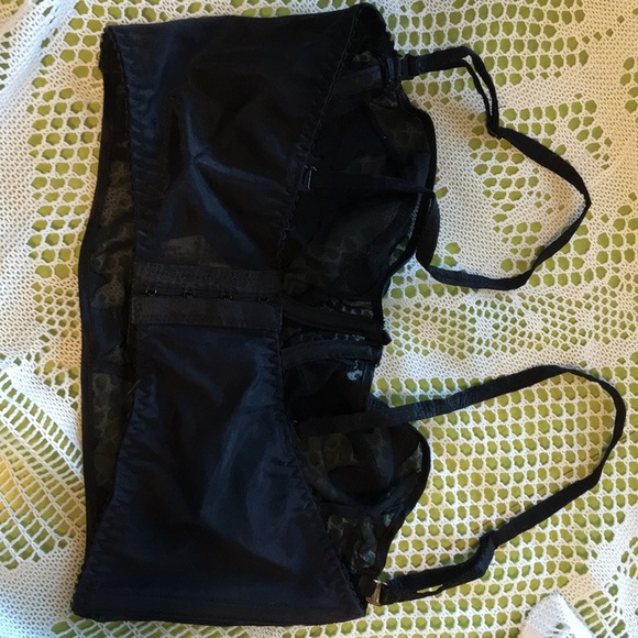 Fantasies by Morgan Taylor Bra-let 34C Black Lace - Picture 3 of 4